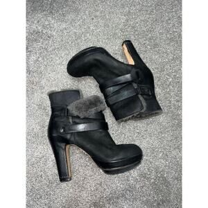 Size 10 BCB Mazazria soft leather heel fur lined‎ boots